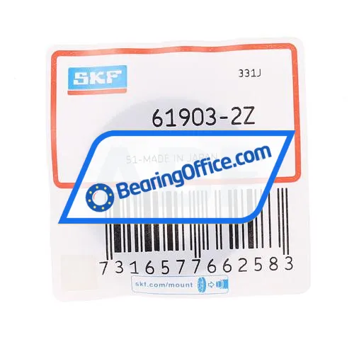 SKF 61903-2Z bearing image 2