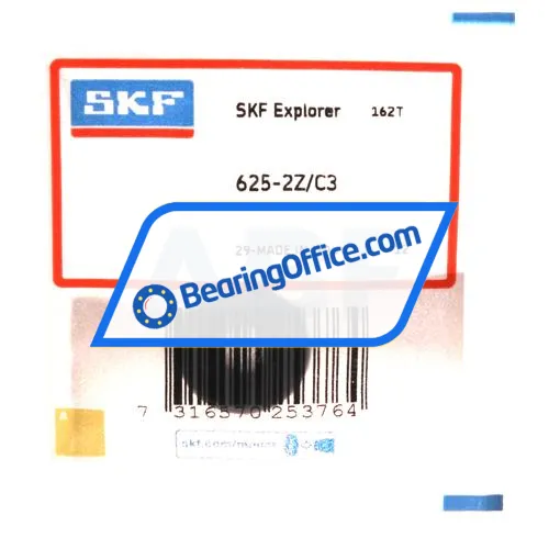 SKF 625-2Z/C3 bearing image 2